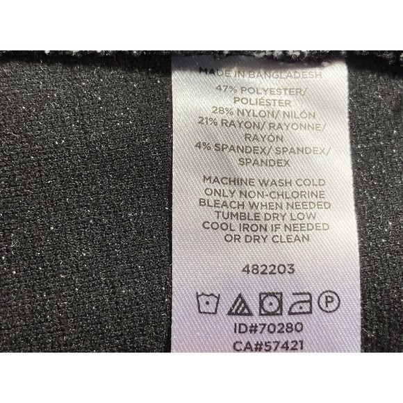 Loft Women's Large Legging Pants Black/Gray Pull On Stretch Zip Ankle NWOT - Picture 7 of 7